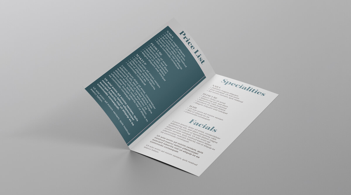 Lithographic Printing For Folded Leaflets